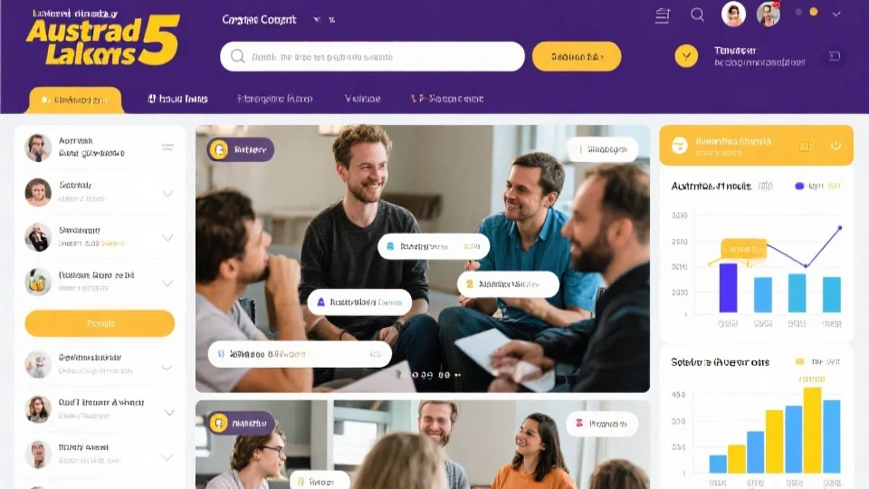 一个活跃的线上社区界面，用户们正在交流澳洲幸运5分析心得和数据图表